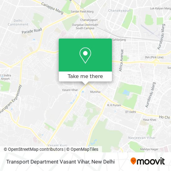 Transport Department Vasant Vihar map