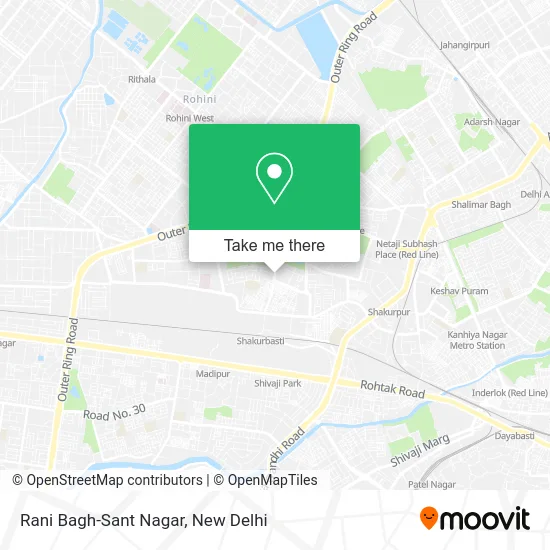 Rani Bagh-Sant Nagar map
