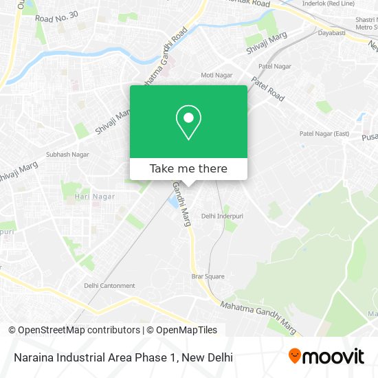 Naraina Industrial Area Phase 1 map