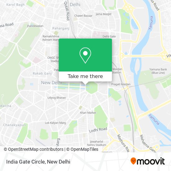 India Gate Circle map