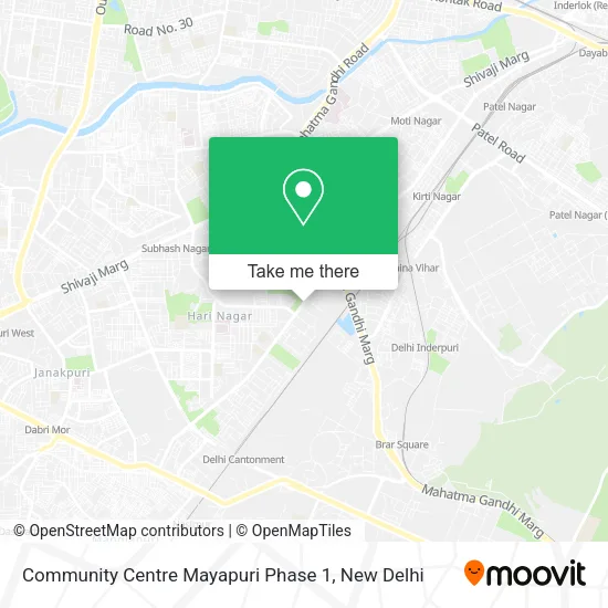 Community Centre Mayapuri Phase 1 map