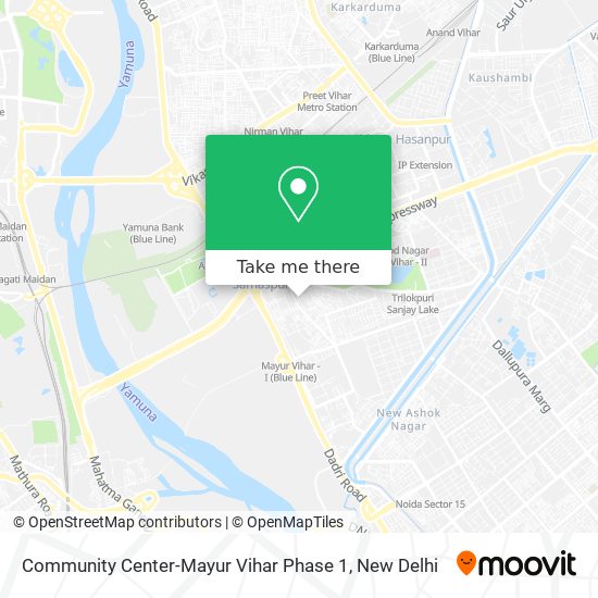 Community Center-Mayur Vihar Phase 1 map