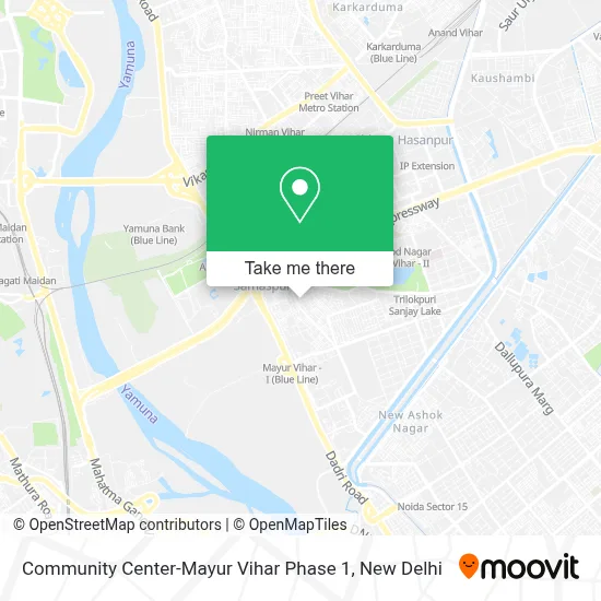 Community Center-Mayur Vihar Phase 1 map