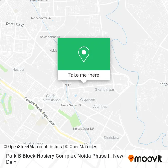 Park-B Block Hosiery Complex Noida Phase II map