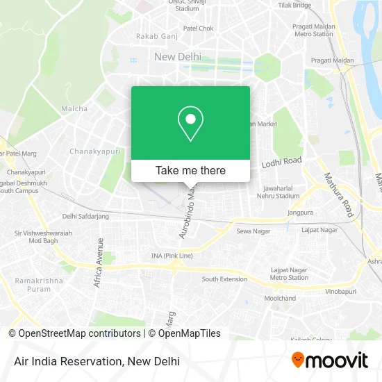 Air India Reservation map