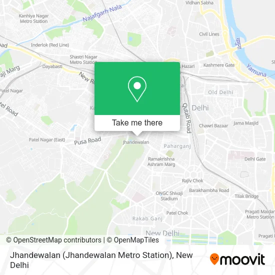 Jhandewalan (Jhandewalan Metro Station) map
