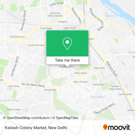 Kailash Colony Market map