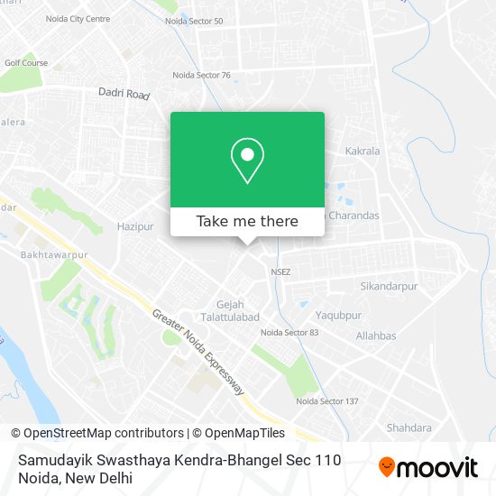 Samudayik Swasthaya Kendra-Bhangel Sec 110 Noida map