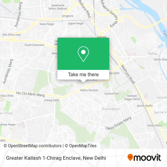 Greater Kailash 1-Chirag Enclave map