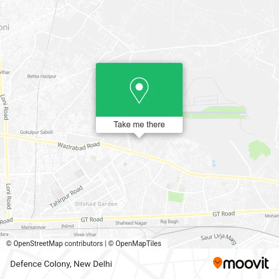 Defence Colony map