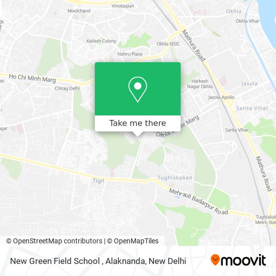 New Green Field School , Alaknanda map