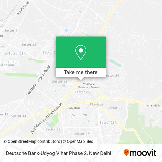 Deutsche Bank-Udyog Vihar Phase 2 map