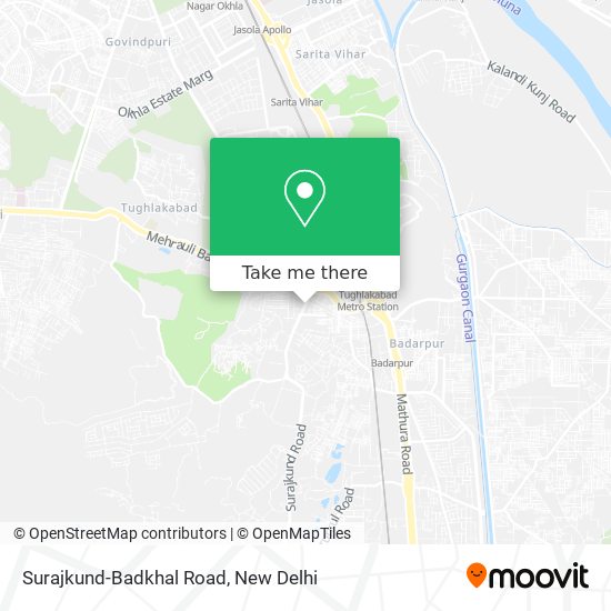 Surajkund-Badkhal Road map