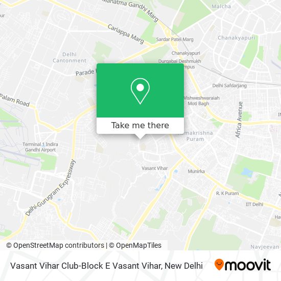 Vasant Vihar Club-Block E Vasant Vihar map