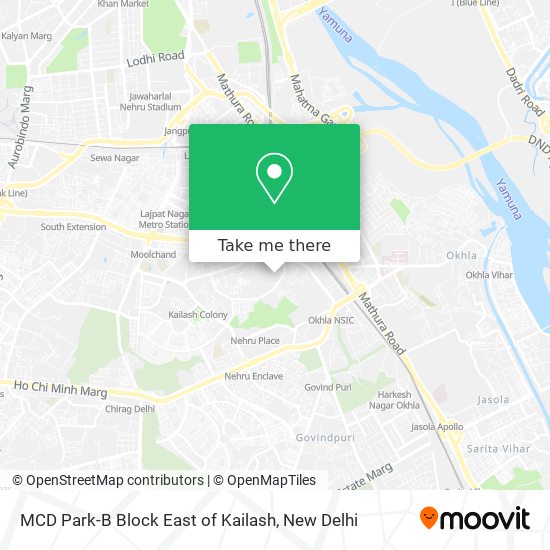 MCD Park-B Block East of Kailash map