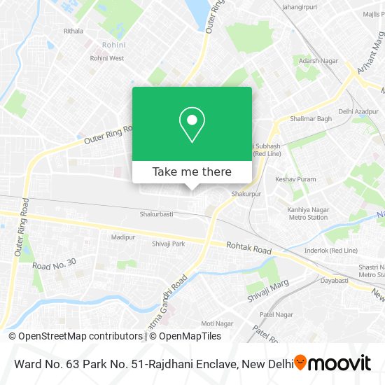 Ward No. 63 Park No. 51-Rajdhani Enclave map