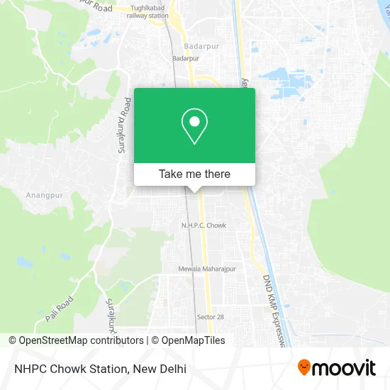 NHPC Chowk Station map