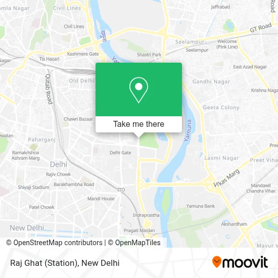 Raj Ghat (Station) map