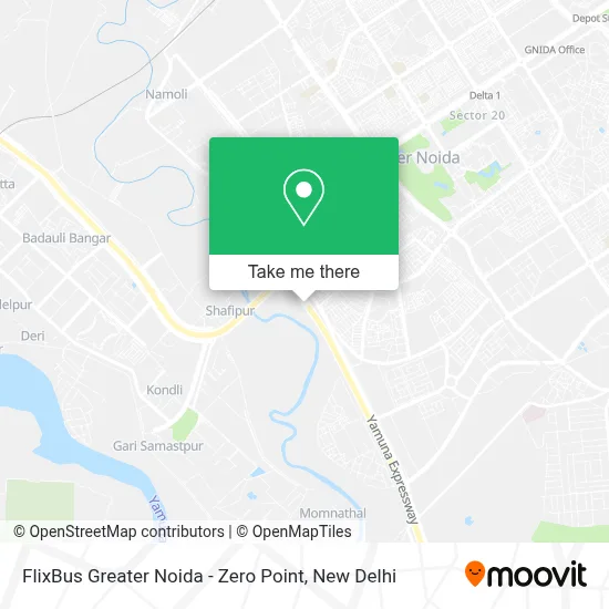 FlixBus Greater Noida - Zero Point map