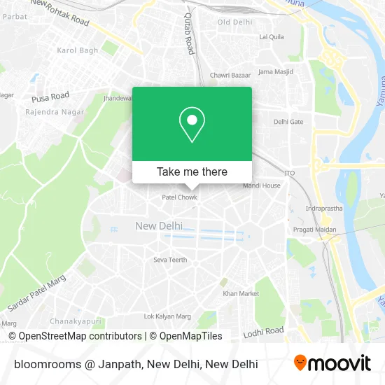 bloomrooms @ Janpath, New Delhi map
