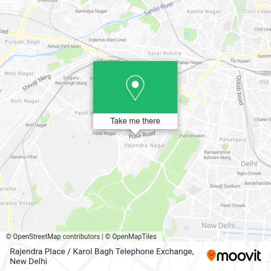 Rajendra Place / Karol Bagh Telephone Exchange map