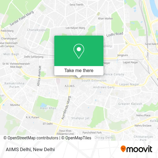 AIIMS Delhi map
