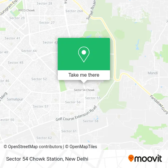 Sector 54 Chowk Station map