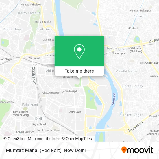 Mumtaz Mahal (Red Fort) map