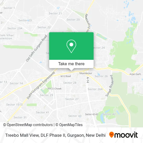 Treebo Mall View, DLF Phase II, Gurgaon map