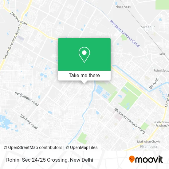 Rohini Sec 24/25 Crossing map