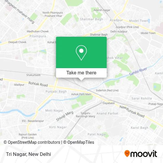 Tri Nagar map