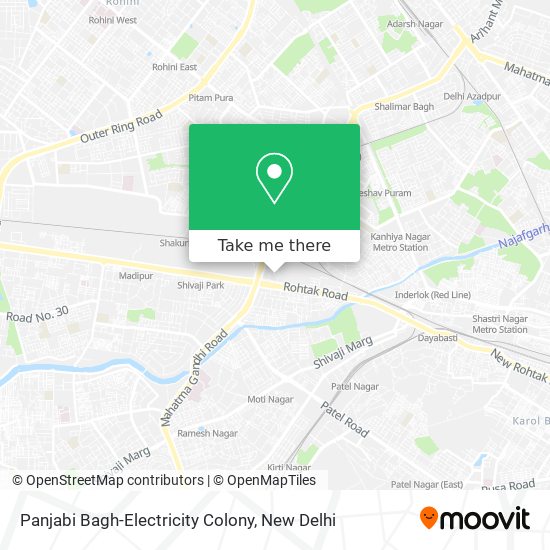 Panjabi Bagh-Electricity Colony map