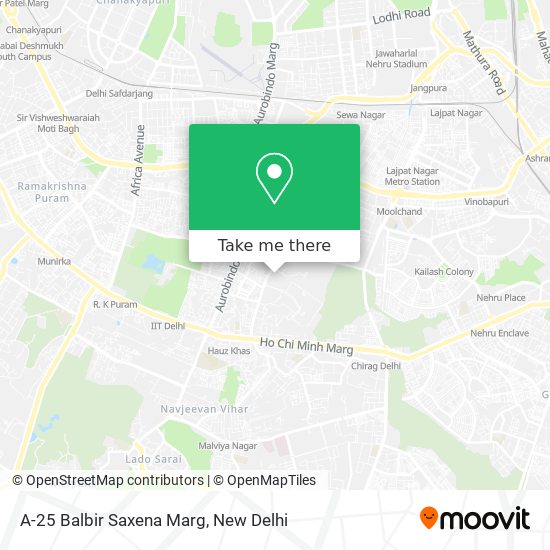 A-25 Balbir Saxena Marg map