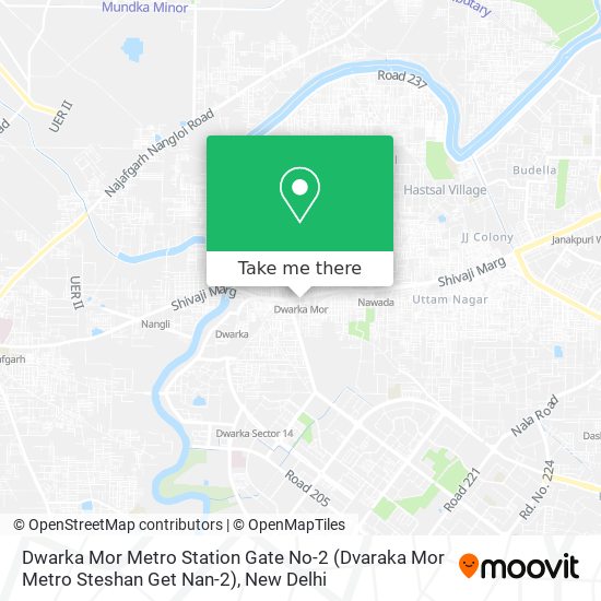 Dwarka Mor Metro Station Gate No-2 (Dvaraka Mor Metro Steshan Get Nan-2) map