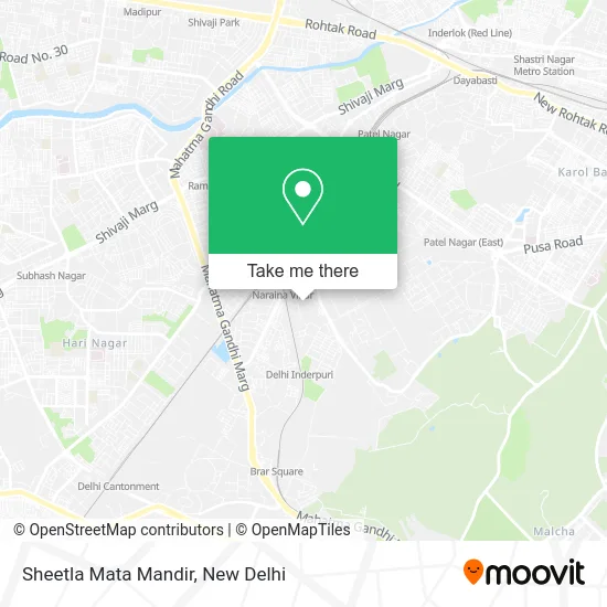 Sheetla Mata Mandir map