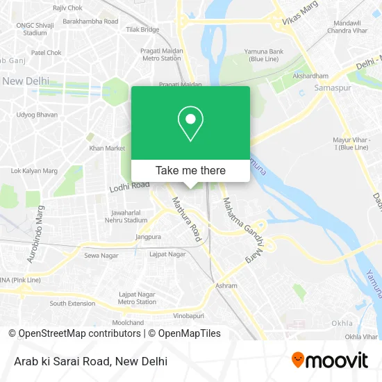 Arab ki Sarai Road map