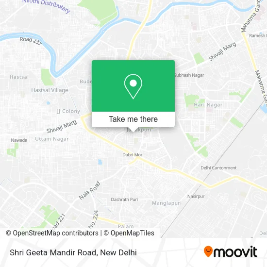 Shri Geeta Mandir Road map