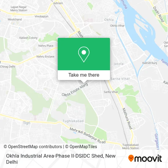 Okhla Indl Area-Phase II-Dsidc Shed map