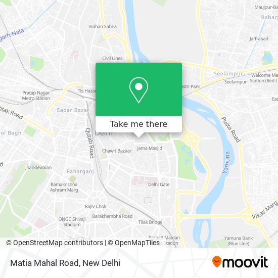 Matia Mahal Road map