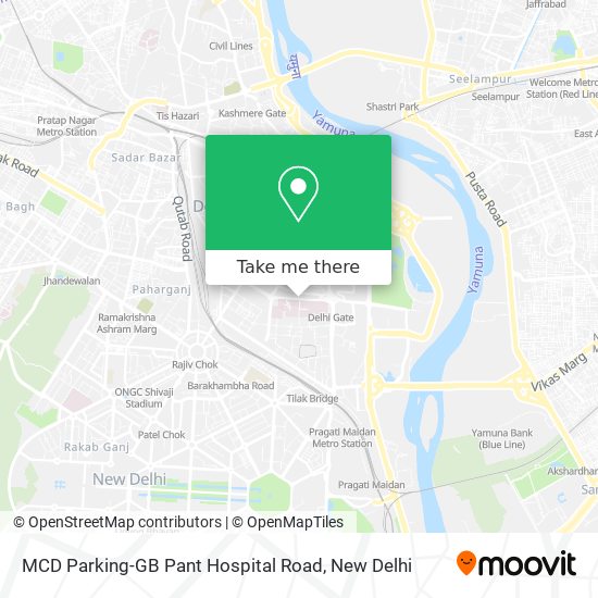 MCD Parking-GB Pant Hospital Road map