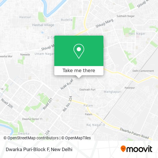 Dwarka Puri-Block F map