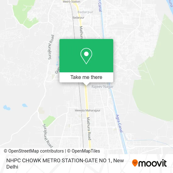 NHPC CHOWK METRO STATION-GATE NO 1 map