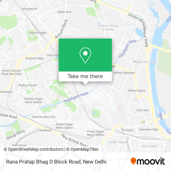 Rana Pratap Bhag D Block Road map