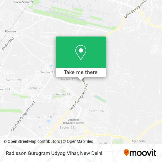 Radisson Gurugram Udyog Vihar map