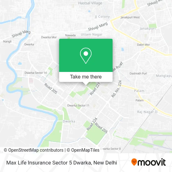 Max Life Insurance  Sector  5 Dwarka map