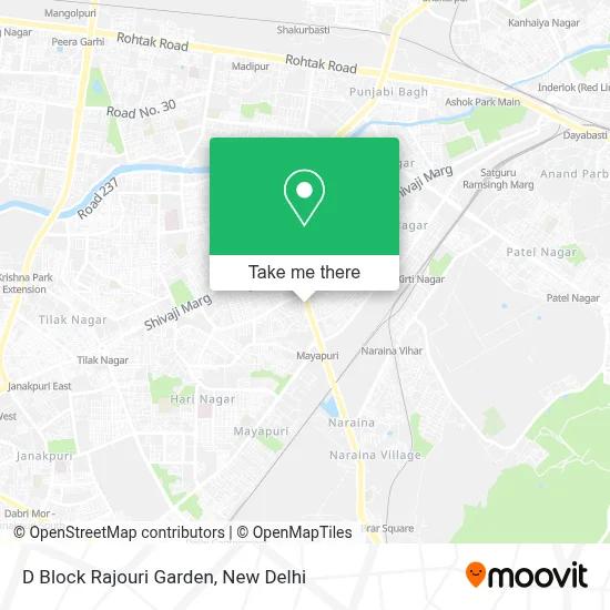 D Block Rajouri Garden map