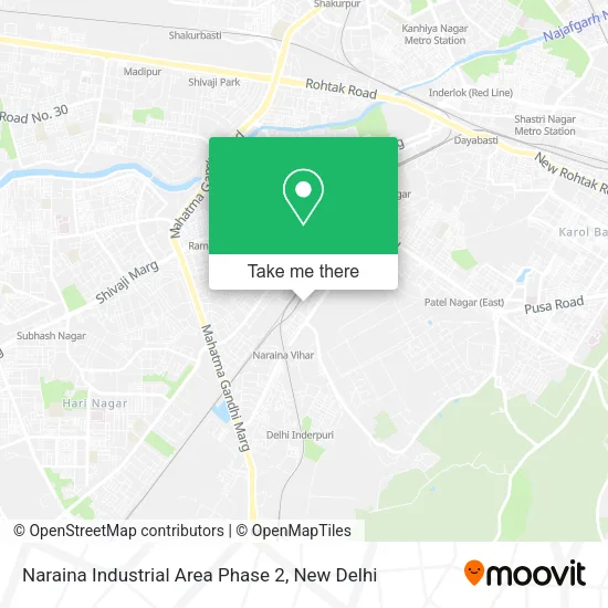 Naraina Industrial Area Phase 2 map