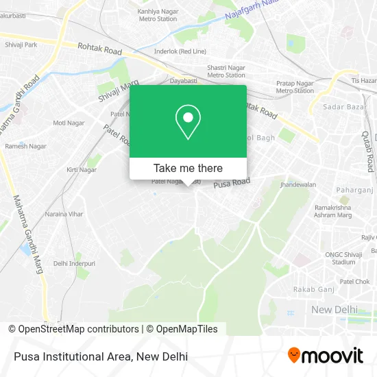 Pusa Institutional Area map