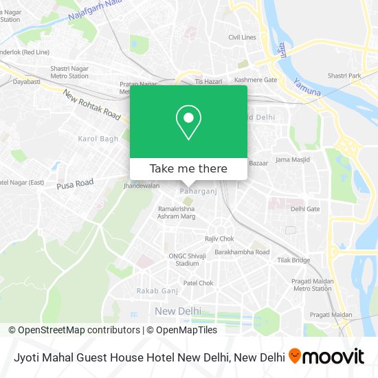 Jyoti Mahal Guest House Hotel New Delhi map
