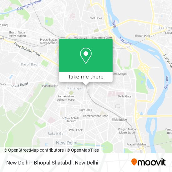New Delhi - Bhopal Shatabdi map